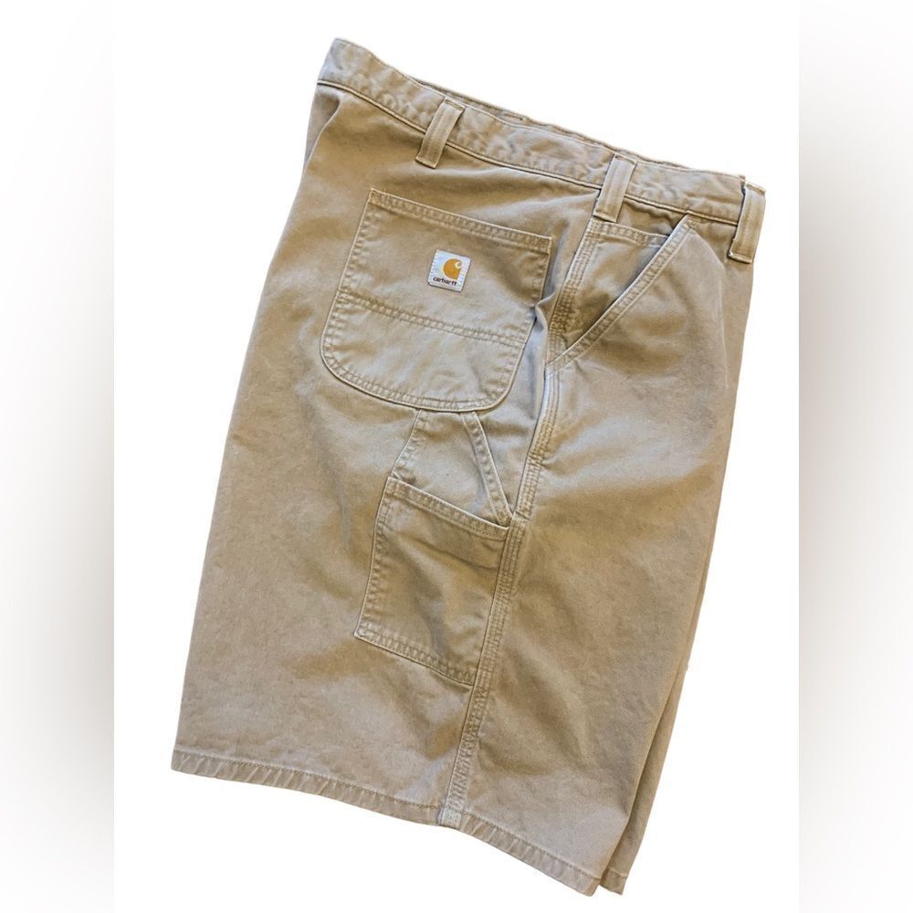 Carhartt Relaxed Fit Khaki Carpenter Cargo Shorts Size 46